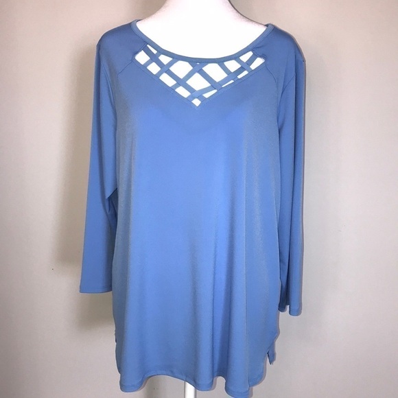 NWT JM Collection Lattice Top Size 1X​​​​ - Picture 1 of 7